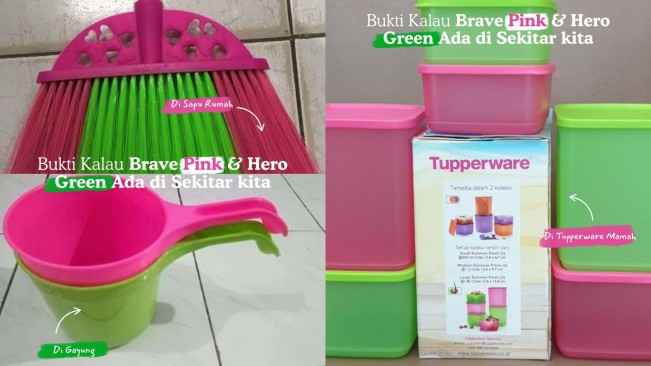 Potret Brave Pink dan Hero Green (instagram/@menemukenali)